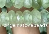 CRB3016 15.5 inches 6*10mm faceted rondelle prehnite beads