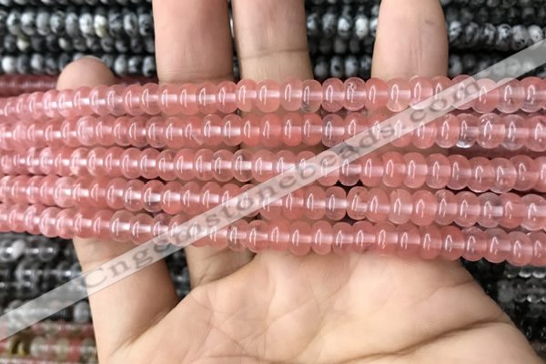 CRB4030 15.5 inches 4*6mm rondelle cherry quartz beads wholesale