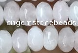 CRB4110 15.5 inches 5*8mm faceted rondelle rose quartz beads
