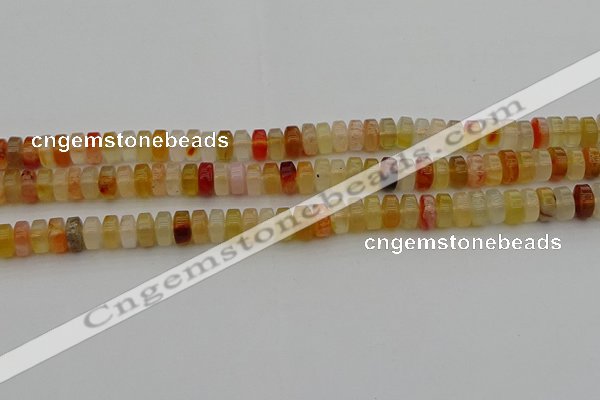 CRB413 15.5 inches 5*8mm rondelle yellow agate beads wholesale