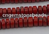 CRB438 15.5 inches 5*8mm rondelle red jasper beads wholesale
