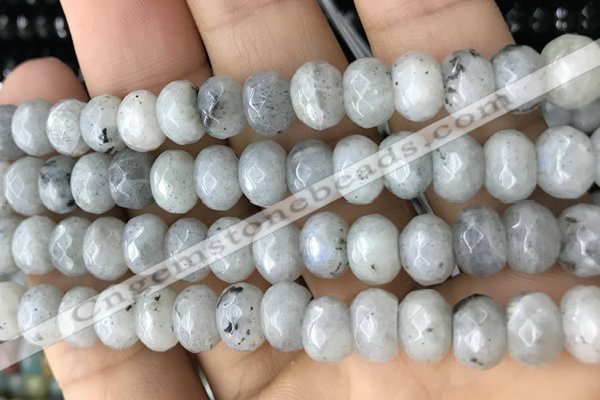 CRB5163 15.5 inches 5*8mm faceted rondelle labradorite beads