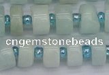 CRB532 15.5 inches 6*12mm tyre Chinese amazonite beads wholesale