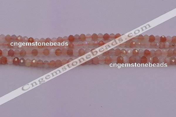 CRB715 15.5 inches 3*4mm faceted rondelle rainbow moonstone beads