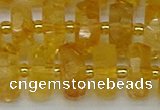CRB846 15.5 inches 8*18mm faceted rondelle citrine beads
