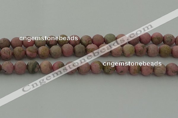 CRC1004 15.5 inches 12mm round matte rhodochrosite gemstone beads