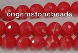 CRC513 15.5 inches 10mm faceted round synthetic rhodochrosite beads