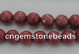 CRC803 15.5 inches 10mm faceted round Brazilian rhodochrosite beads