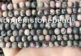 CRD31 15.5 inches 6mm round matte rhodonite beads wholesale