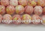 CRF317 15.5 inches 10mm round dyed rain flower stone beads wholesale