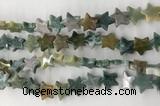 CRG42 15.5 inches 14mm flat star india agate gemstone beads wholesale