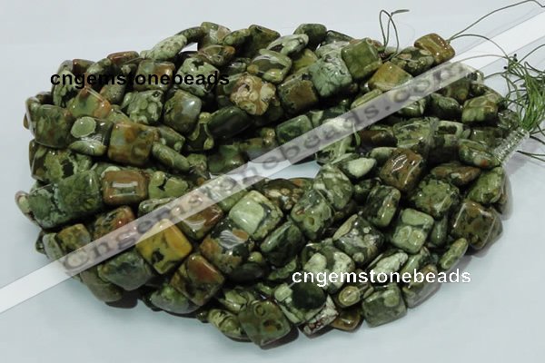 CRH18 15.5 inches 15*15mm square rhyolite beads wholesale