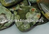 CRH34 15.5 inches 30*30mm triangle rhyolite beads wholesale