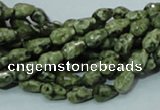 CRH62 15.5 inches 6*8mm faceted teardrop rhyolite beads wholesale
