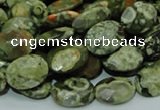 CRH90 15.5 inches 14*18mm faceted oval rhyolite beads wholesale