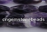 CRI05 15.5 inches 10*30mm faceted rice dogtooth amethyst beads