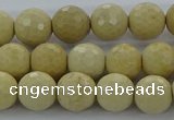 CRI212 15.5 inches 8mm faceted round riverstone beads wholesale