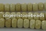 CRI221 15.5 inches 5*8mm faceted rondelle riverstone beads