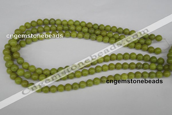 CRO108 15.5 inches 8mm round lemon jade beads wholesale