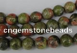CRO131 15.5 inches 8mm round unakite gemstone beads wholesale