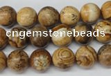 CRO181 15.5 inches 10mm round picture jasper beads wholesale