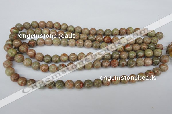 CRO243 15.5 inches 10mm round Chinese unakite beads wholesale