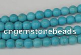 CRO47 15.5 inches 6mm round synthetic turquoise beads wholesale