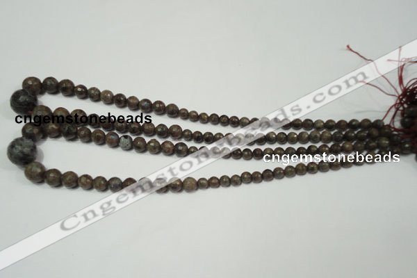 CRO734 15.5 inches 6mm – 14mm faceted round grey labradorite beads