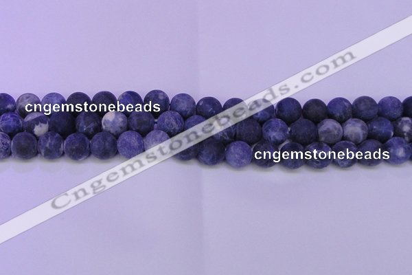 CRO801 15.5 inches 6mm round matte sodalite gemstone beads