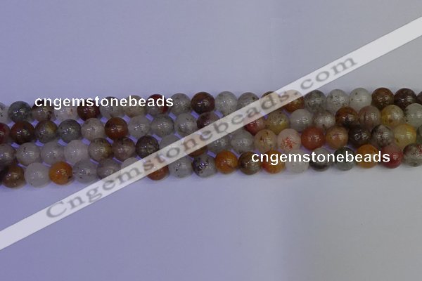 CRO892 15.5 inches 8mm round mixed lodalite quartz beads wholesale
