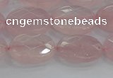 CRQ147 15.5 inches 12*16mm faceted oval natural rose quartz beads