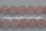 CRQ265 15.5 inches 10mm faceted round rose quartz beads