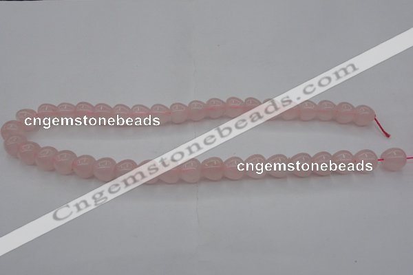 CRQ688 15.5 inches 10*10mm apple-shaped rose quartz beads