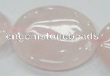 CRQ76 15.5 inches 50mm flat round natural rose quartz beads