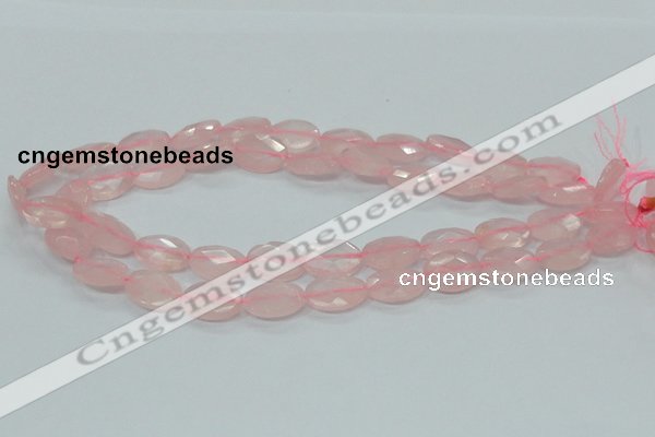 CRQ91 15.5 inches 13*18mm faceted oval natural rose quartz beads