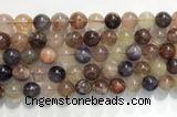 CRU1032 15.5 inches 10mm round mixed rutilated quartz beads wholesale