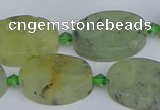 CRU784 15.5 inches 16*22mm oval green rutilated quartz beads