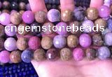 CRZ1146 15.5 inches 13mm faceted round ruby sapphire beads