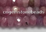 CRZ1150 15.5 inches 3*5mm faceted rondelle natural ruby beads