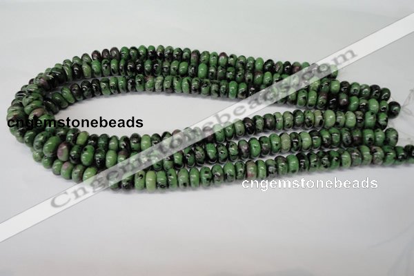 CRZ21 15.5 inches 5*10mm rondelle ruby zoisite gemstone beads