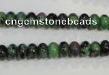 CRZ460 15.5 inches 5*8mm rondelle ruby zoisite gemstone beads