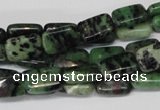 CRZ50 15.5 inches 8*12mm rectangle ruby zoisite gemstone beads