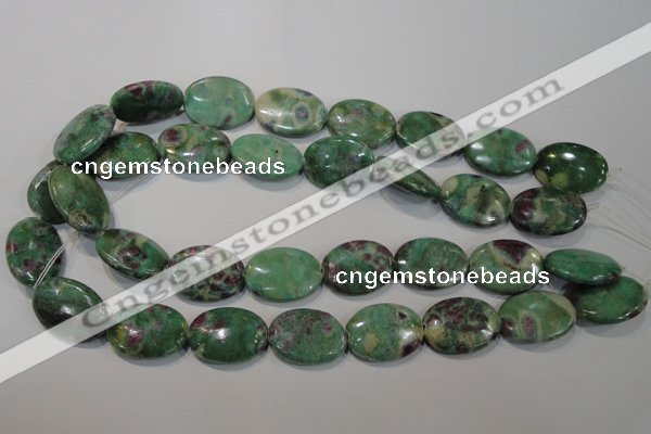 CRZ617 15.5 inches 18*25mm oval New ruby zoisite gemstone beads