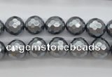 CSB1201 15.5 inches 10mm faceted round shell pearl beads