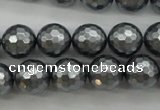 CSB1202 15.5 inches 12mm faceted round shell pearl beads