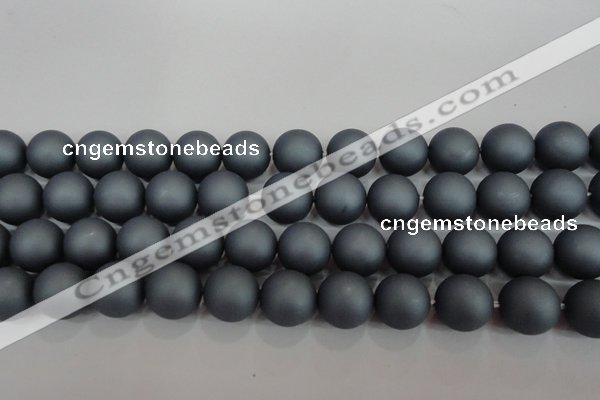 CSB1329 15.5 inches 12mm matte round shell pearl beads wholesale