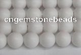 CSB1351 15.5 inches 6mm matte round shell pearl beads wholesale