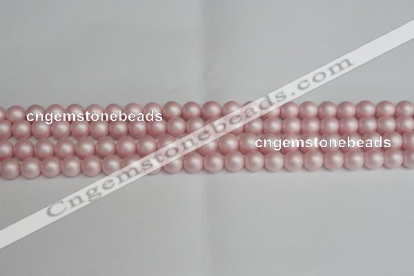 CSB1372 15.5 inches 8mm matte round shell pearl beads wholesale