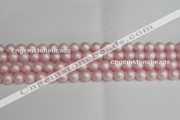 CSB1374 15.5 inches 12mm matte round shell pearl beads wholesale