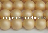 CSB1379 15.5 inches 12mm matte round shell pearl beads wholesale